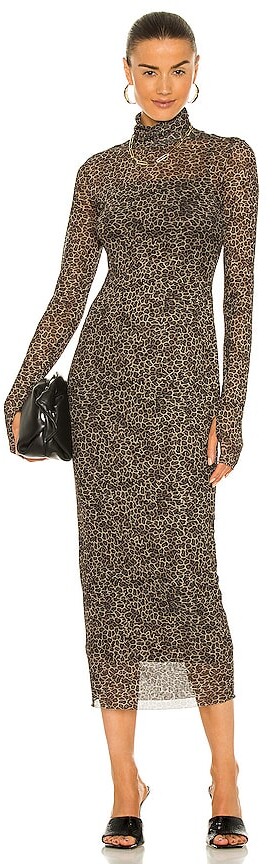 afrm leopard dress