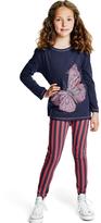 Thumbnail for your product : Free Spirit 19533 Freespirit Butterfly Top and Stripe Leggings Set