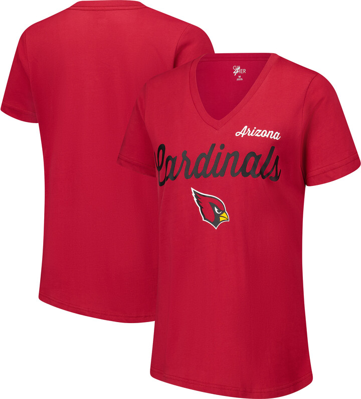 Women's G-III 4Her by Carl Banks Cardinal Arizona Cardinals Post Season V-Neck T-Shirt
