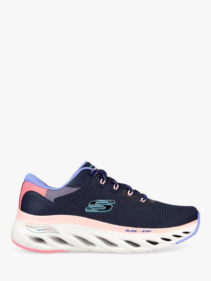 white arch support trainers