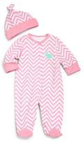 Thumbnail for your product : Offspring Infant's Two-Piece Chevron Footie & Hat Set