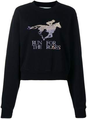 Off-White 'Run for the Horses' cropped sweater