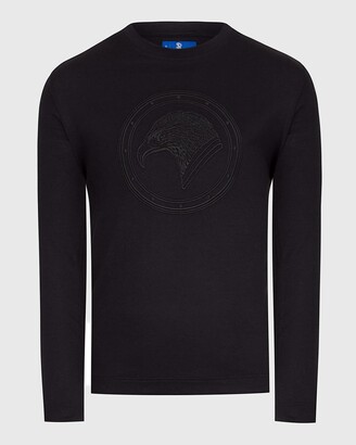 Stefano Ricci Boy's Tonal Logo Embroidered Long-Sleeve T-Shirt, Size 4-14