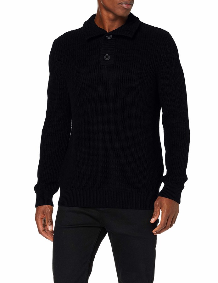 Find. Amazon Brand Men's Chunky Button Neck Jumper ShopStyle Crewneck