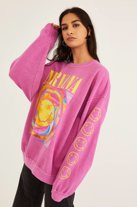 Urban Outfitters Nirvana Smile Overdyed Sweatshirt - ShopStyle
