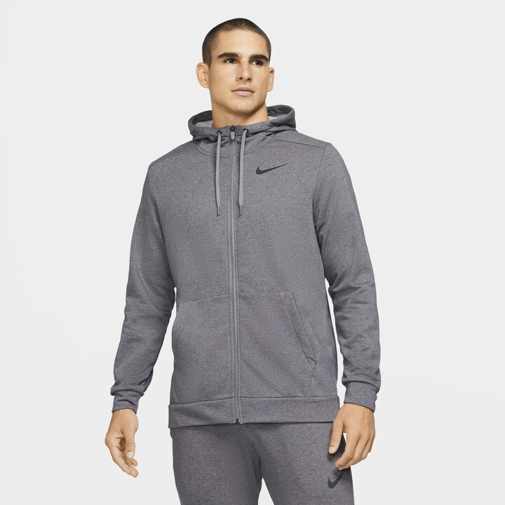Nike Men's Dry Dri-FIT Hooded Fitness Full-Zip in Grey - ShopStyle  Sweatshirts & Hoodies