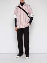 Thumbnail for your product : Calvin Klein Logo Embroidered Striped Cotton Poplin Shirt - Mens - Pink