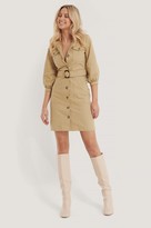 Thumbnail for your product : Trendyol Puff Sleeve Belt Shirt Dress
