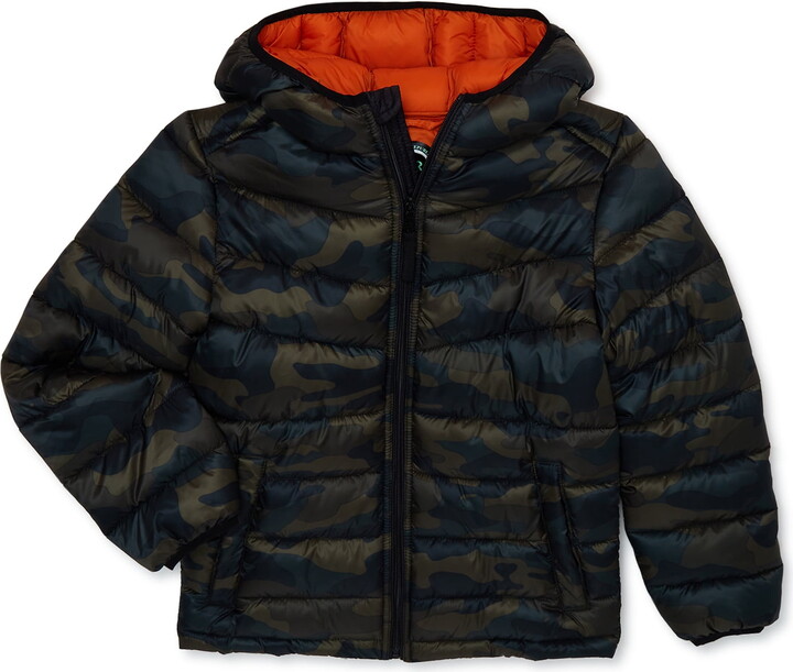 Urban Republic Boys Packable Puffer Jacket with Hood, Sizes 5-20