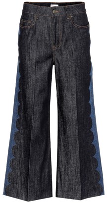 RED Valentino wide-leg cropped jeans