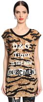 Dolce & Gabbana T-Shirt En Jersey Imprimé Imprimé Tigre Et Logo