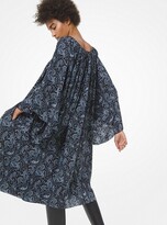 Thumbnail for your product : Michael Kors Paisley Silk Crepe de Chine Smock Dress