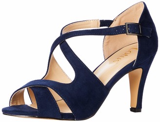 navy high sandals uk