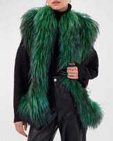 Thumbnail for your product : Gorski Goat Fur-Trim Collarless Leather Vest