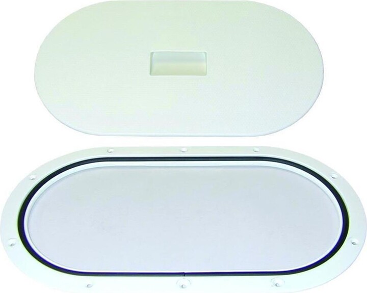 T-H Marine Supplies DPOVAL-6D-2-DP Oval Deck Plate - Polar White