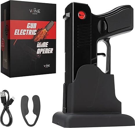 The Wine Savant Electric Gun Wine Corkscrew Opener
