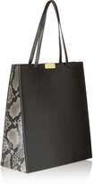 Thumbnail for your product : Stella McCartney Beckett large faux leather and faux python tote