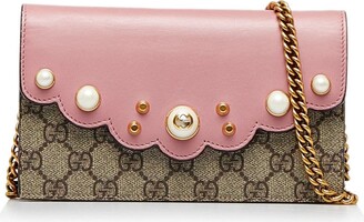 Gucci // Taupe Leather Interlocking GG Chain Wallet – VSP Consignment