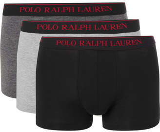Polo Ralph Lauren Three-pack Stretch-cotton Jersey Boxer Briefs - Multi