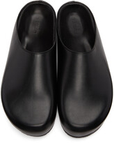 Thumbnail for your product : Studio Nicholson Black Calfskin Wearing Clogs