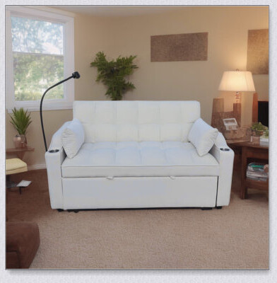 Mercer41 Modern Velvet Loveseat Futon Sofa Couch with Pullout Bed Small Love Seat Lounge Sofa with Adjustable Reclining Backrest Toss Pillows Pockets and 3