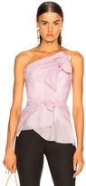 Thumbnail for your product : Roland Mouret Hankow Shell Organza Top in Ballet Pink | FWRD
