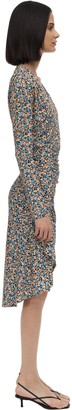 ATLEIN Floral Print Jersey Midi Dress
