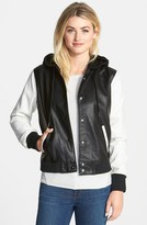 Thumbnail for your product : Vince Camuto Lightweight Faux Leather Bomber Jacket