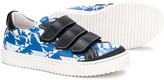 Thumbnail for your product : John Galliano Printed Touch Strap Sneakers