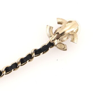 Chanel CC Dangle Chain Clip on Earrings