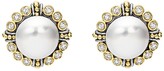 Thumbnail for your product : Lagos Sterling Silver and 18K Gold Cultured Freshwater Pearl Earrings with Diamonds