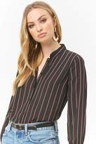 Thumbnail for your product : Forever 21 Striped Chiffon Shirt