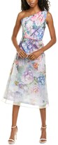Thumbnail for your product : Adrianna Papell One-Shoulder Organza Midi Dress