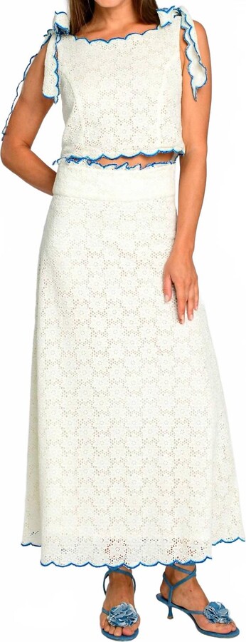 Elizabeth and James Frannie Skirt In White Eyelet