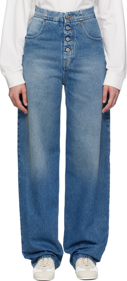 MM6 MAISON MARGIELA Blue Straight-leg Jeans