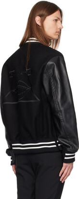 Sacai Black Gonz Edition Leather Bomber Jacket - ShopStyle