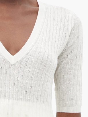 Gabriela Hearst Carolina V-neck Cashmere-blend Sweater - Ivory