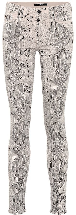 7 For All Mankind The Skinny snake-print jeans - ShopStyle
