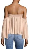 Thumbnail for your product : Elizabeth and James Emelyn Pleated Off-The-Shoulder Top