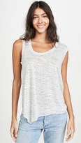 Thumbnail for your product : Wilt Stripe Linen Slant Neck Muscle Tee
