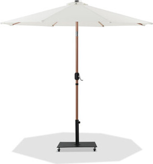 Arlmont & Co. Chavelle Fabric / Aluminum Patio Umbrella With Base Sets