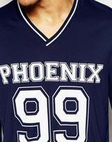 Thumbnail for your product : ASOS Skater Long Sleeve T-Shirt With Pheonix Print In Mesh Fabric