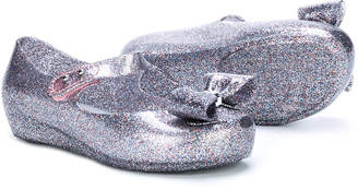 Mini Melissa glitter ballerina shoes