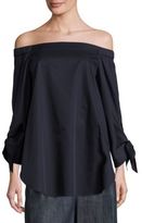 Thumbnail for your product : Tibi Satin Poplin Off-the-Shoulder Tunic