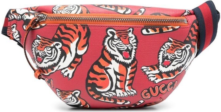 Gucci GG belt bag with tiger print - ShopStyle