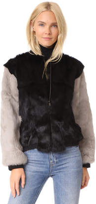 Adrienne Landau Rabbit Varsity Jacket