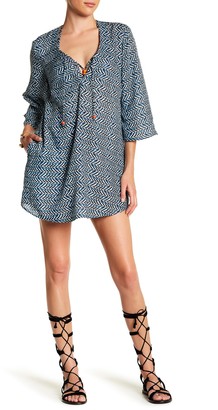 Jets Abstract Print Tunic Dress