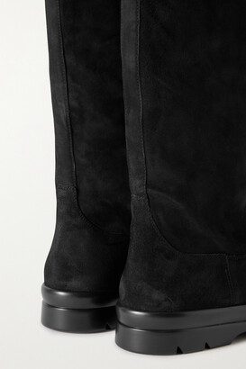 The Row Billie Suede Over-the-knee Boots - Black - ShopStyle