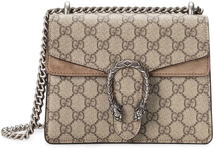 Gucci GG Supreme Canvas And Leather Mini Cross-body Bag - ShopStyle