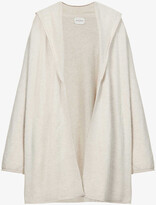 Hooded long-sleeve organic-cashmere c 